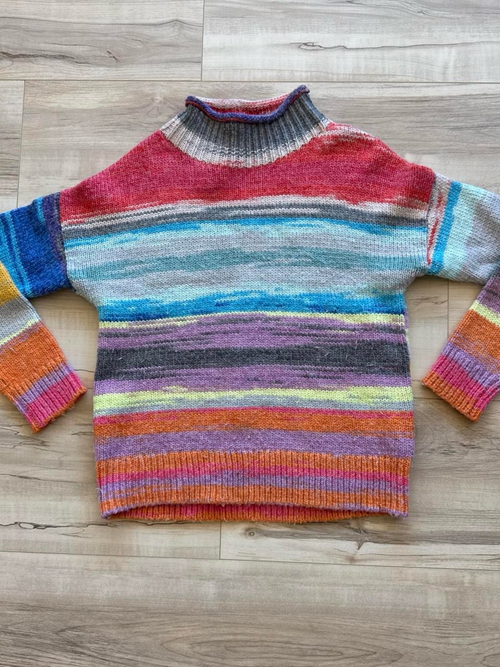 Gap Multi-Color Striped Turtleneck Sweater - Women